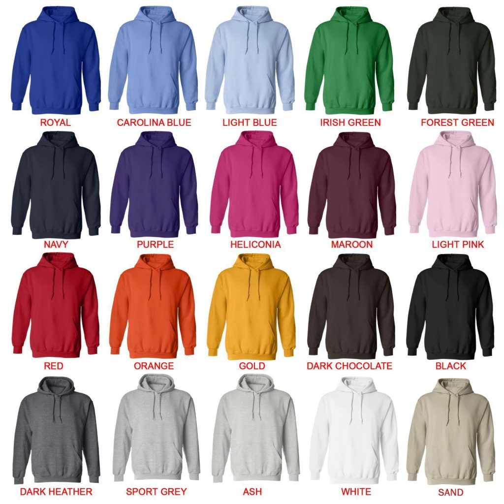 hoodie color chart - Darksiders Merch