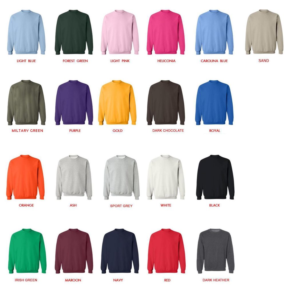 sweatshirt color chart - Darksiders Merch